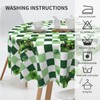 St Patricks Day Tablecloth Round 60 Inch Shamrock Tablecloth Polyester