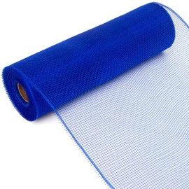 Ribbli Royal Blue Mesh Ribbon,10 inch x 30 feet(10Yard), Patriotic Ribbon for Wreath Swags and Christmas Tree Decoration (Non-Metallic)