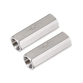uxcell Nickel-Plated Copper One Way Air Check Valve G 1/8 Female Threaded Full Port Check Valve 2Pcs