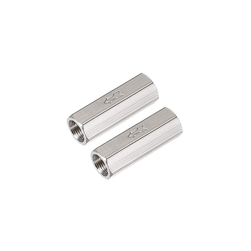 uxcell Nickel-Plated Copper One Way Air Check Valve G 1/8