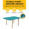 Fitted Square Table Cover, Pure Teal Green Solid Color Vinyl