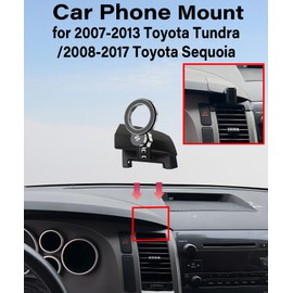 AbeeyGeomarn Car Phone Holder for Toyota Tundra 2007-2013 /Sequoia 2008-2017 Accessories Compatible with MagSafe Hands-Free 360° Rotation Adjustable Cell Phone Mount Does Not Affect Air Vent