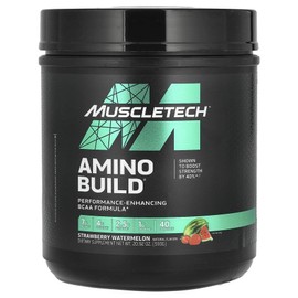 MuscleTech Amino Build Strawberry Watermelon Flavor 593g (20.92oz), 4 packs, 589g / MuscleTech Amino Build 스트로베리 워터멜론 맛 593g(20.92oz), 4개, 589g