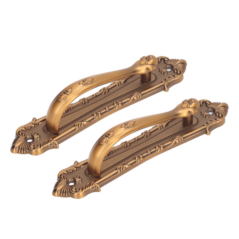 2pcs Barn Door Handle Heavy Duty Bronze Surface Mounted Sliding