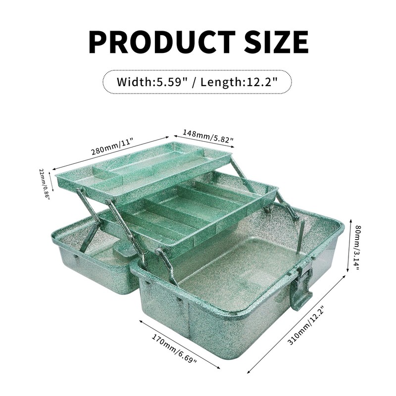 Mairuker Three-Layer Multipurpose Storage Box, Beatiful Plastic Art & Craft