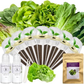 Salad Greens Seed Pod Kit for AeroGarden, iDoo with Red and Green Leaf, Romaine and American Fast, Buttercrunch, Parris Island Lettuce, Spinach - Compatible with All Hydroponics (7-Pod)
