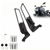 Motorcycle Rear View Mirrors Set 360° Adjustable Rotating Stealth Wind