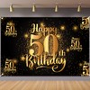 Mnixy Happy 50th Birthday Backdrop Banner Step and Repeat 50