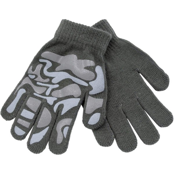Rjm Kids Grippy Camouflage Design Magic Gloves Charcoal Grey