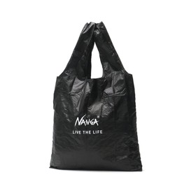 Nanga NANGA POCKETABLE ECO BAG LIVE THE LIFE Pocketable, Eco Bag, Handbag, My Bag, N1ELPR93/N1ELNY93/N1ELCY93/N1ELBK93/N1ELBD93/N1ELGK93, Black