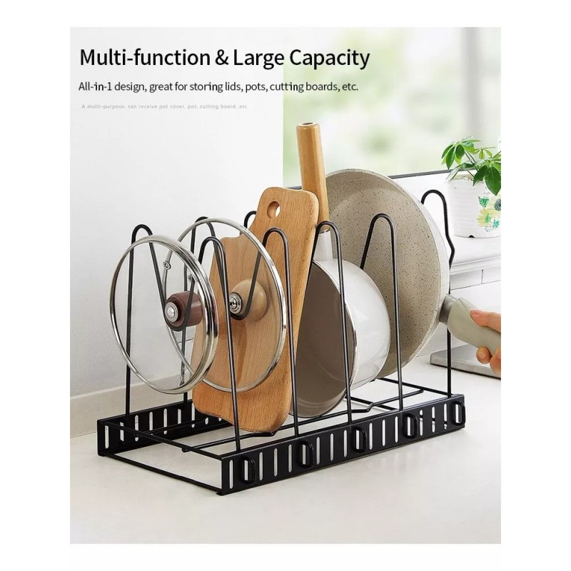 KH Estante Organizador Para Ollas Y Sartenes Ajustable Cocina