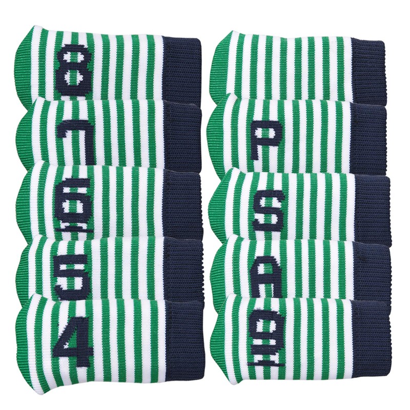 Golf Iron Headcovers Set of 10 Striped Pattern with Iron