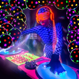 50 Pcs 12 Inch Neon Glow Balloons Glow in The Dark Balloons UV Polka Dot Blacklight Balloons Fluorescent Latex Balloons for Birthday Wedding Neon Party Decorations Supplies