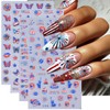 FBABFBUO 4th of July Nail Art Stickers USA Flag Patriotic