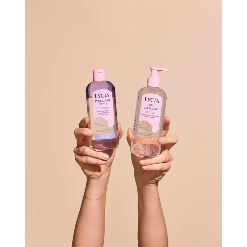 Lycia, Struccante Occhi Bifasico, Struccante per Make Up Waterproof, Formula