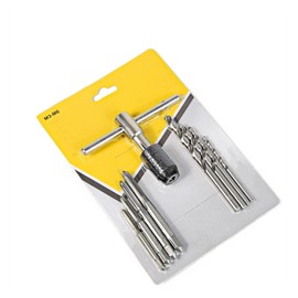 XiBany 9PCS/Set T Type Thread Tap Reamer Metric Screw Tap Hand Taps Drill Bit Set Screw Hole Drill Bit Set Machine Thread Tap Hand Tool