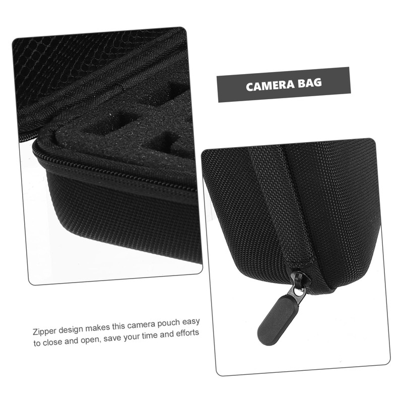 LALAFINA Small Travel Camera Bag with Zipper Lightweight Portable Camera