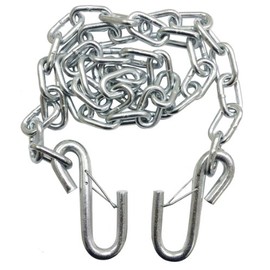 LIBRA One New 1/4" X 54" Grade 30 Trailer Safety Chain w/ 2 S Hooks & Safety Latches -25003
