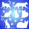 Cat Silhouette Stencil 21.5 x 21.5 (L) Reusable Animal Wall
