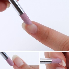 Yimart 5PCS Stone Sanding Nail File Tools Nail File Cuticle Remover Trimmer Buffer Pedicure Pen Washable Manicure Tool Nail Salon Makeup Cosmetic Tool (5PCS Stone Sanding)