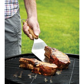 Outset Heavy Duty Grill and Griddle Spatula, 14.25-Inch, Metallic