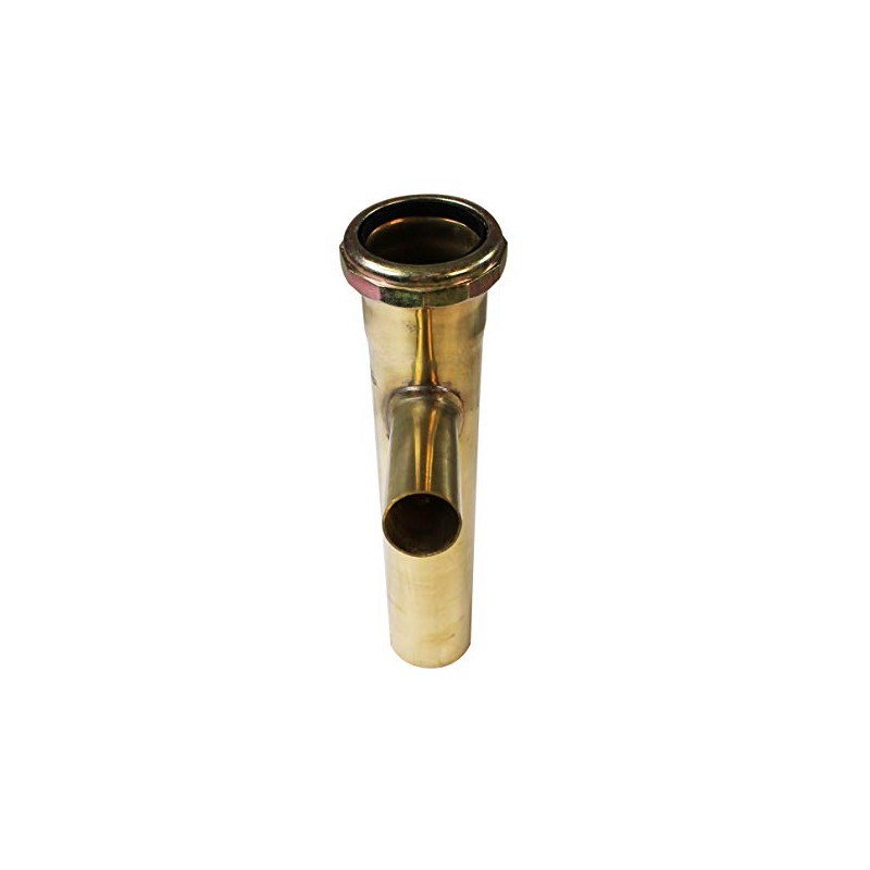 Westbrass Slip-Joint Wye with 7/8 in. Branch Unfinished Brass 1-1/2