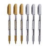 MyLifeUNIT Metallic Marker Pens, 6-Pack Metallic Gold Silver Permanent Markers,
