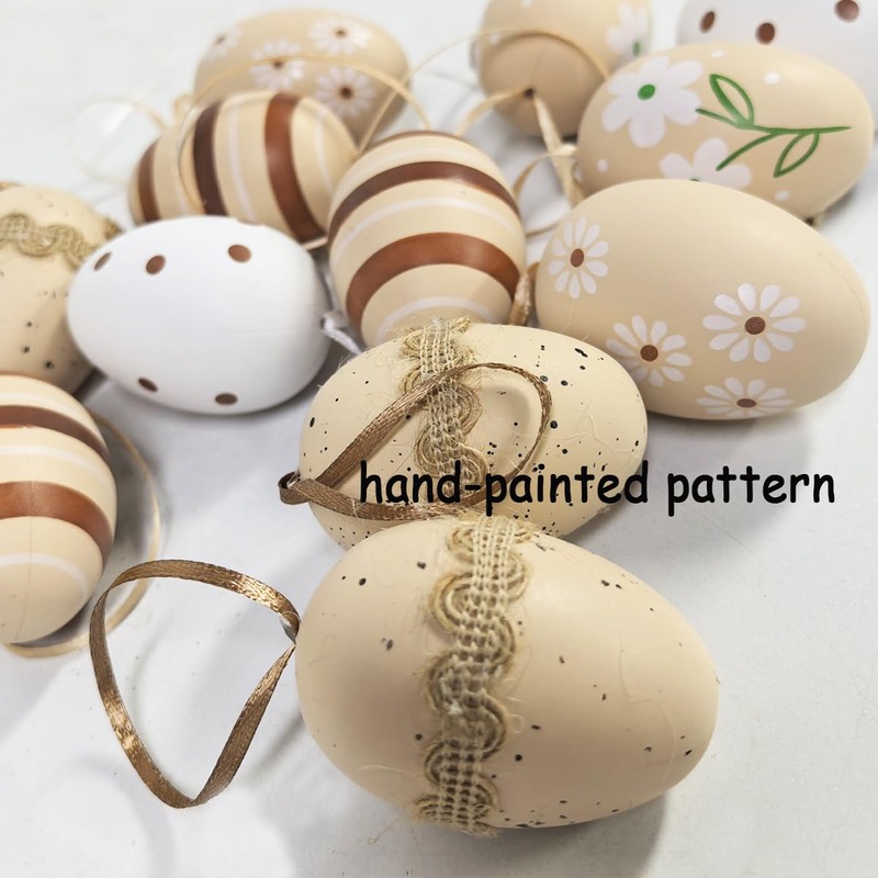Easter Eggs Decorations, Onlvmyur 12 Pieces Easter Eggs for Hanging