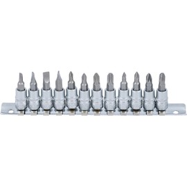 BGS 2163 | Bit Socket Set | 6.3 mm (1/4") Drive | Slot SL, Cross Slot PH, Cross Slot PZ | 12 pcs.