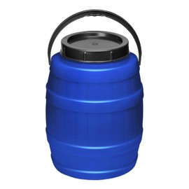 Garronda 12 Litre Container with Lid, Feeding Bin, Wide Neck Barrel, BPA-Free, Small Barrel Water Box with Lid, Ideal as a Transport Box, Safe Storage and Storage, GD-0086, Blue