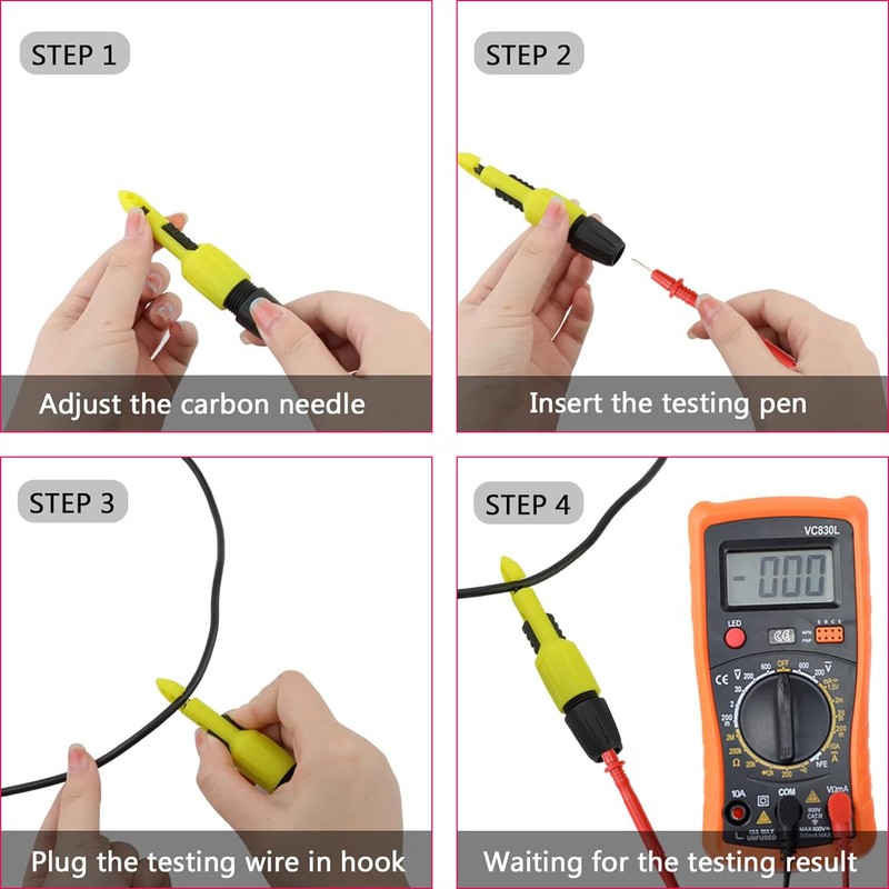 2pcs Wire Piercing Probe Kit, Insulation Puncture Wire Probe Piercing