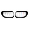 Glossy Black M-Color Front Kidney Grille Compatible with 2003-2006 E46