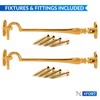 XFORT Polished Brass Cabin Hook Gate Latch Door Latch Door
