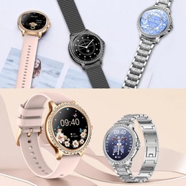 1.32 Inches Smartwatch IP67-Waterproof BT5.0 Intelligent Watch Fitness Tracker Multifunctional Watch Compatible with Android4.4/ iOS7.1