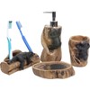 BLACK FOREST DECOR Climbing Black Bears Bath Set – Rustic