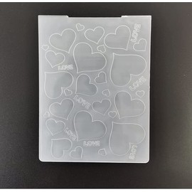 NZJ Happy Valentine's Day Heart Love Plastic Embossing Folders for Card Making Scrapbooking and Other Paper Crafts