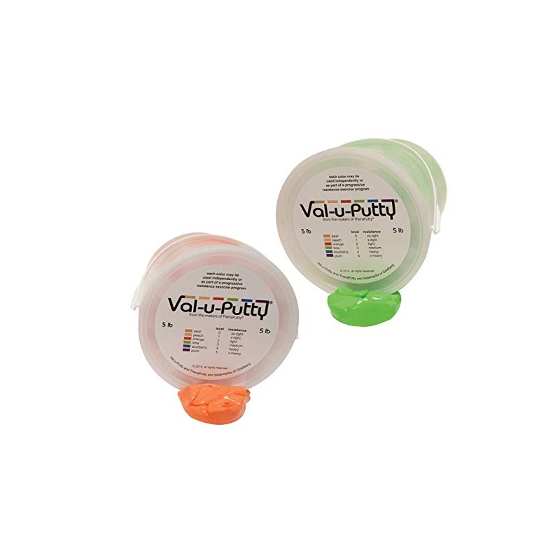 Val-u-Putty Exercise Putty - Orange, Lime - 5 LB Each
