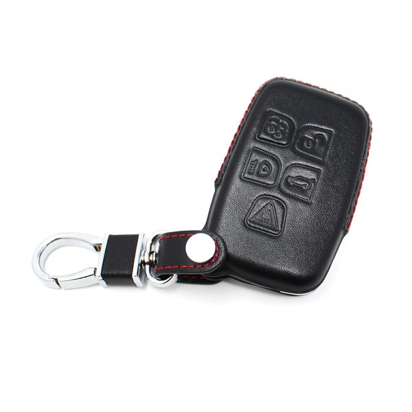Leather Key Case for 5 Buttons Car Cover Protective Protective