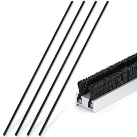 Pushglossy 4 Packs 42 Inch Commercial Door Weather Stripping 1/2 W x 9/32 H Astragal Weatherstripping for Commercial Entrance Door Seal