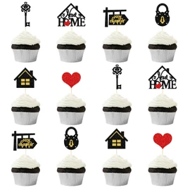 Homewarming Cupcake Toppers, Housewarming Cupcake Picks, Housewarming Party Decor, New Home New Chapter, Housewarming Party Decorations, 24Pcs
