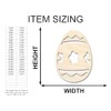 Unfinished Wood Striped Flower Egg Shape Easter Craft up to