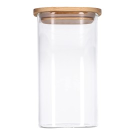 TALK-POINT Glass Storage Jars with Bamboo Lid, Storage Jars, Glass Containers, 550 ml - 2500 ml, Airtight, Dishwasher Safe, Moth Proof (1500 ml)