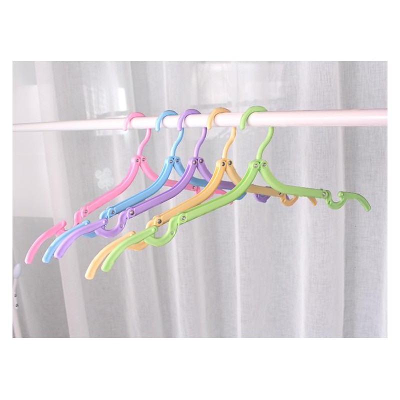 DSUSHU,Portable Travel Folding Hangers, Set of 10, Magic Non-Slip Plastic