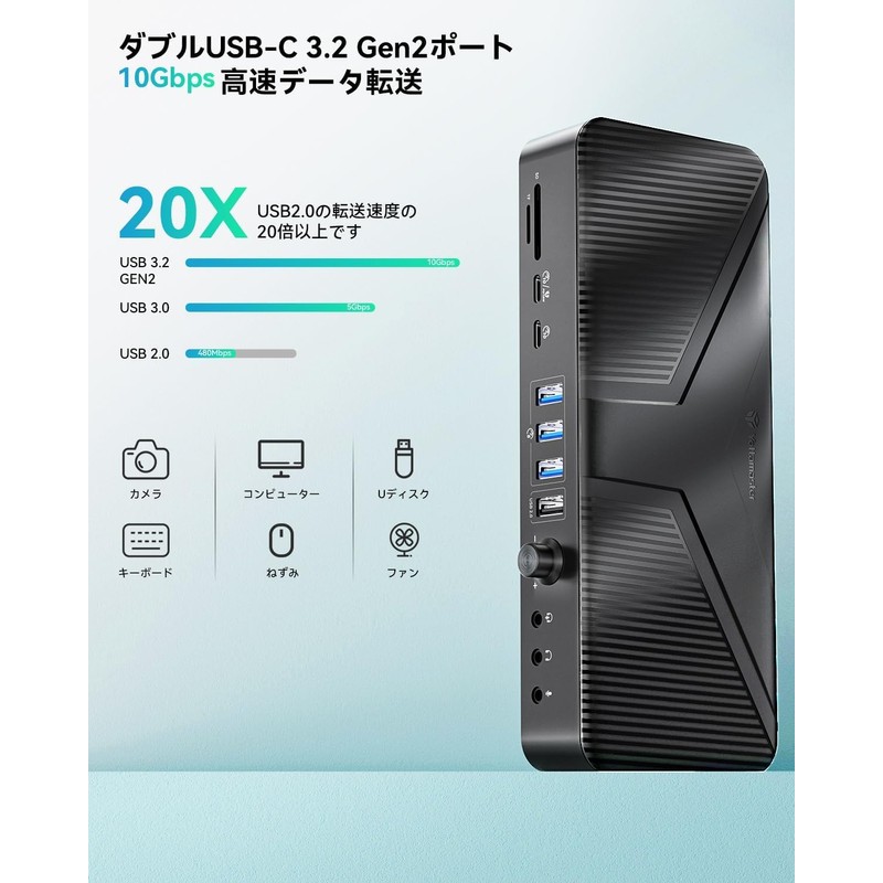 Yottamaster USB C Docking Station [2024 Super Strong 20 in