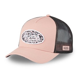 Von Dutch Men's & Women's Adjustable Cap, Leopard Trucker Cap, Pink / Black, One Size