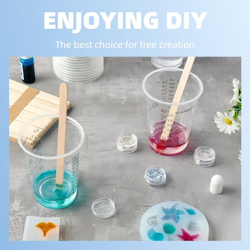 Epoxy Resin Mixing Cups,Paint Mixing Cups,Measuring Cups for Resin,50pcs 240ml/8oz