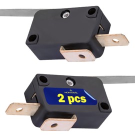 Micro Switch 250 V 15 A with 2 Terminals 6.3 mm with Curved Lever - Pack of 2 MONTERAL