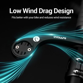 Out Front Mount Compatible with Garmin Edge Bike Computer, XOSS, iGPSPORT - Cycling Handlebar 1.25''/ 31.8mm (CYCLAMI)