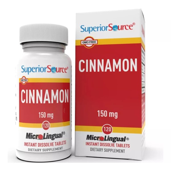 Superior Source Cinnamon Canela 120 Tabletas Microlinguales