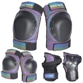 XINDAER Skating Protective Gear Adult, Knee Pads for Women/Men /Youth, Skate Pads Adult Knee and Elbow Pads with Wrist Guards for Roller Skating, Skateboard, Skateboarding and Scooter (Large)- Gradien